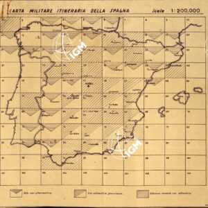 MAPA MILITAR ITINERARIO DE ESPANA Quadro d'unione