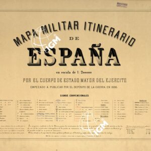 MAPA MILITAR ITINERARIO DE ESPANA - Hoja 92 - Frontespizio e Segni Convenzionali