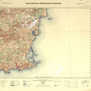 MAPA MILITAR ITINERARIO DE ESPANA - Hoja 77