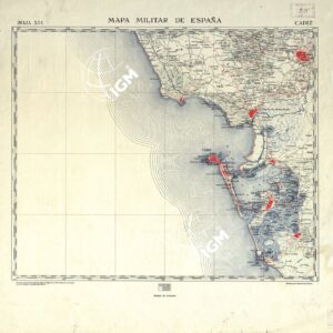 MAPA MILITAR DE ESPANA - Hoja 334 - Cadiz