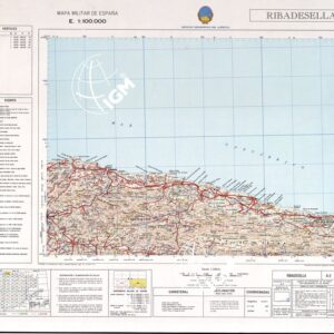 MAPA MILITAR DE ESPANA - Hoja 8-2 - Ribadesella