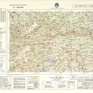 MAPA MILITAR DE ESPANA - Hoja 12-17 - Elche de la Sierra
