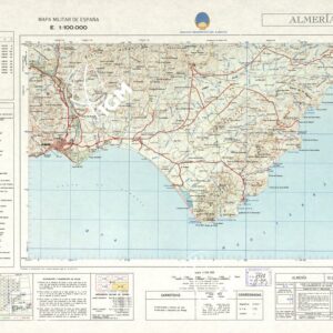 MAPA MILITAR DE ESPANA - Hoja 12-22 - Almeria