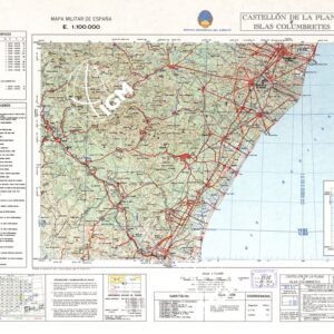 MAPA MILITAR DE ESPANA - Hoja 15-13;16-13 - Castellon de la Plana e Islas Columbretes