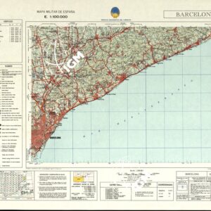 MAPA MILITAR DE ESPANA - Hoja 19-8 - Barcelona