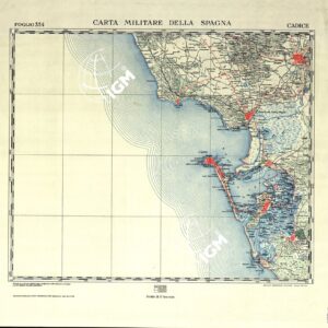 CARTA MILITARE DELLA SPAGNA - Cadice