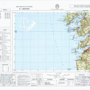 MAPA MILITAR DE ESPANA - Hoja 1-3 - Pontevedra