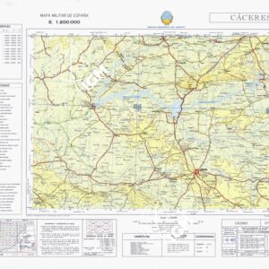 MAPA MILITAR DE ESPANA - Hoja 3-7 - Caceres