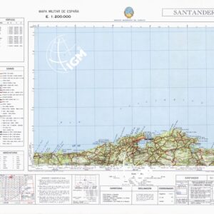 MAPA MILITAR DE ESPANA - Hoja 5-1 - Santander