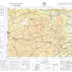 MAPA MILITAR DE ESPANA - Hoja 7-8 - Albacete-Onteniente