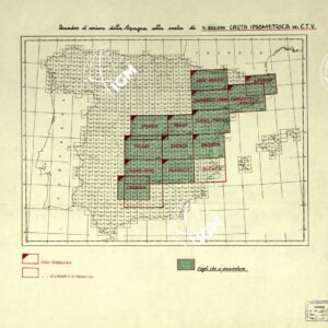 CARTA IPSOMETRICA DELLA SPAGNA - Qudro d'Unione