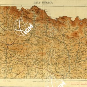 CARTA IPSOMETRICA DELLA SPAGNA - Jaca-Huesca