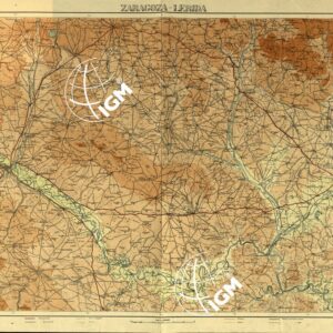 CARTA IPSOMETRICA DELLA SPAGNA - Zaragoza-Lerida