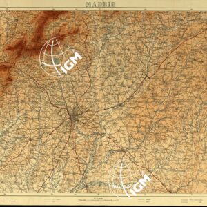 CARTA IPSOMETRICA DELLA SPAGNA - Madrid