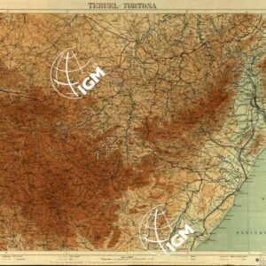 CARTA IPSOMETRICA DELLA SPAGNA - Tertuel-Tortosa