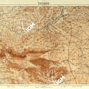 CARTA IPSOMETRICA DELLA SPAGNA - Toledo