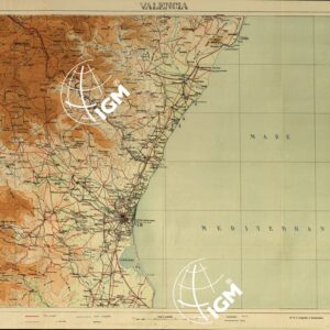 CARTA IPSOMETRICA DELLA SPAGNA - Valencia