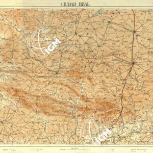 CARTA IPSOMETRICA DELLA SPAGNA - Ciudad-Real