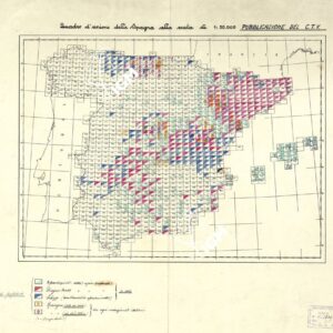 MAPA TOPOGRAFICA DE ESPANA - Quadro d'Unione.