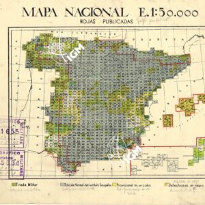 MAPA TOPOGRAFICA DE ESPANA - Quadro d'Unione