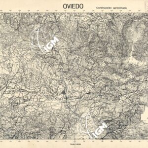 MAPA TOPOGRAFICA DE ESPANA - Oviedo