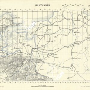 MAPA TOPOGRAFICA DE ESPANA - Santander
