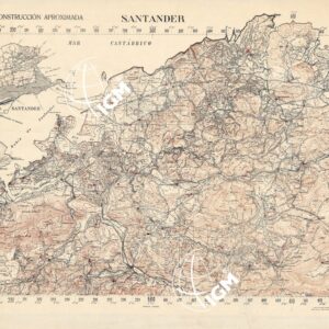 MAPA TOPOGRAFICA DE ESPANA - Santander