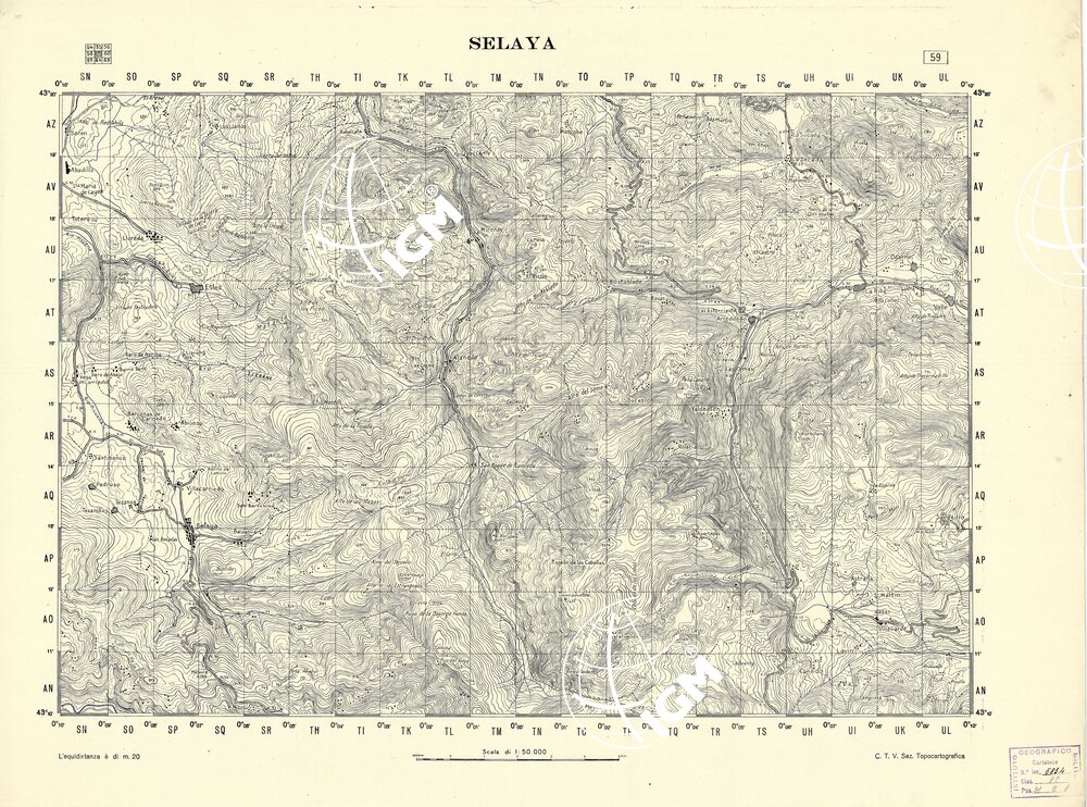 MAPA TOPOGRAFICA DE ESPANA - Selaya