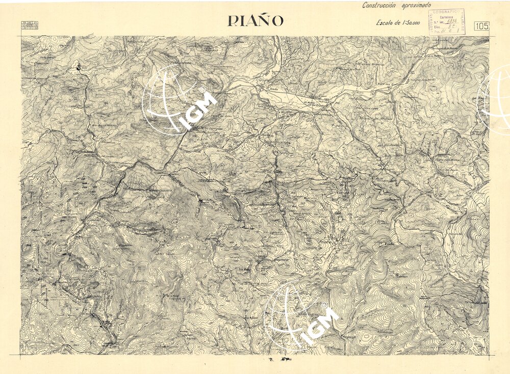 MAPA TOPOGRAFICA DE ESPANA - Riano