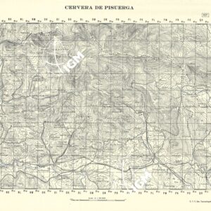 MAPA TOPOGRAFICA DE ESPANA - Cervera de Pisuerga