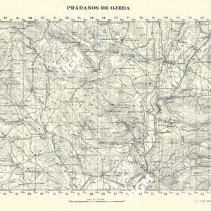 MAPA TOPOGRAFICA DE ESPANA - Pradanos de Ojeda