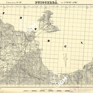 MAPA TOPOGRAFICA DE ESPANA - Puigcerda