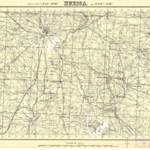 MAPA TOPOGRAFICA DE ESPANA - Huesca