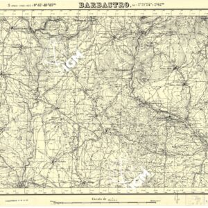 MAPA TOPOGRAFICA DE ESPANA - Barbastro