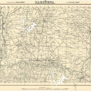 MAPA TOPOGRAFICA DE ESPANA - Sarinena