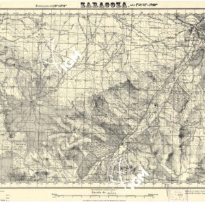 MAPA TOPOGRAFICA DE ESPANA - Zaragoza