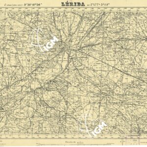 MAPA TOPOGRAFICA DE ESPANA - Lerida