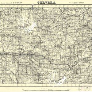 MAPA TOPOGRAFICA DE ESPANA - Cervera