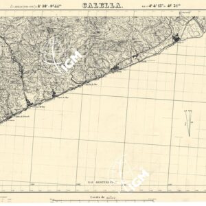 MAPA TOPOGRAFICA DE ESPANA - Calella