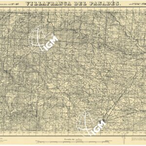 MAPA TOPOGRAFICA DE ESPANA - Villafranca del Panades