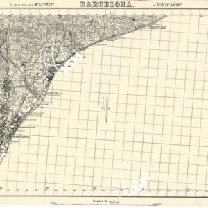 MAPA TOPOGRAFICA DE ESPANA - Barcelona