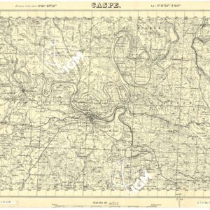 MAPA TOPOGRAFICA DE ESPANA - Caspe