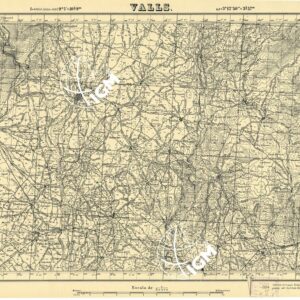 MAPA TOPOGRAFICA DE ESPANA - Valls