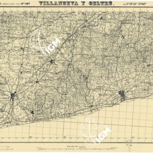 MAPA TOPOGRAFICA DE ESPANA - Villanueva y Geltru