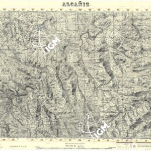 MAPA TOPOGRAFICA DE ESPANA - Alcaniz