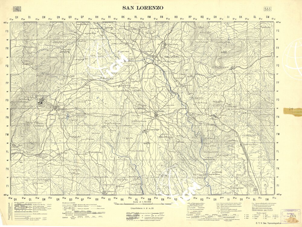 MAPA TOPOGRAFICA DE ESPANA - San Lorenzo
