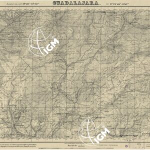 MAPA TOPOGRAFICA DE ESPANA - Guadalajara