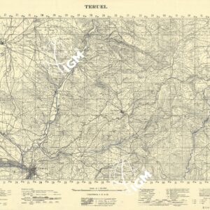 MAPA TOPOGRAFICA DE ESPANA - Teruel