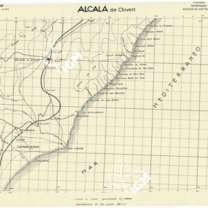 MAPA TOPOGRAFICA DE ESPANA -  Alcalà