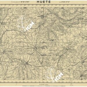 MAPA TOPOGRAFICA DE ESPANA - Huete